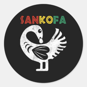 Sankofa Juneteenth Ghana Adinkra Symbol Sankofa  Classic Round Sticker