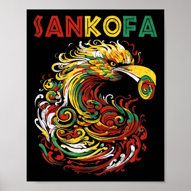 Sankofa Juneteenth Ghana Sankofa Symbol Adinkra  Poster (Front)