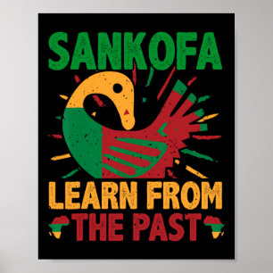 Sankofa Symbol And Adinkra Ghana For Black History Poster