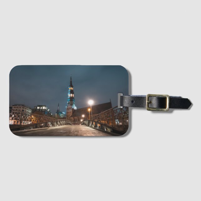 Sankt Katharinen Kirche Hamburg Card Luggage Tag (Front Horizontal)