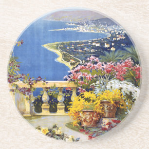 Sanremo Italy Travel Poster Coaster