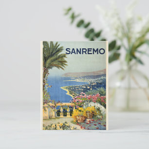 Sanremo, Italy travel poster Postcard