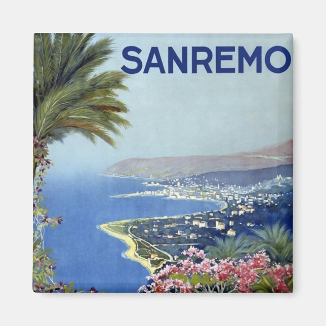 Sanremo Italy Vintage Magnet (Front)