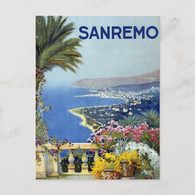 Sanremo Italy Vintage Postcard (Front)