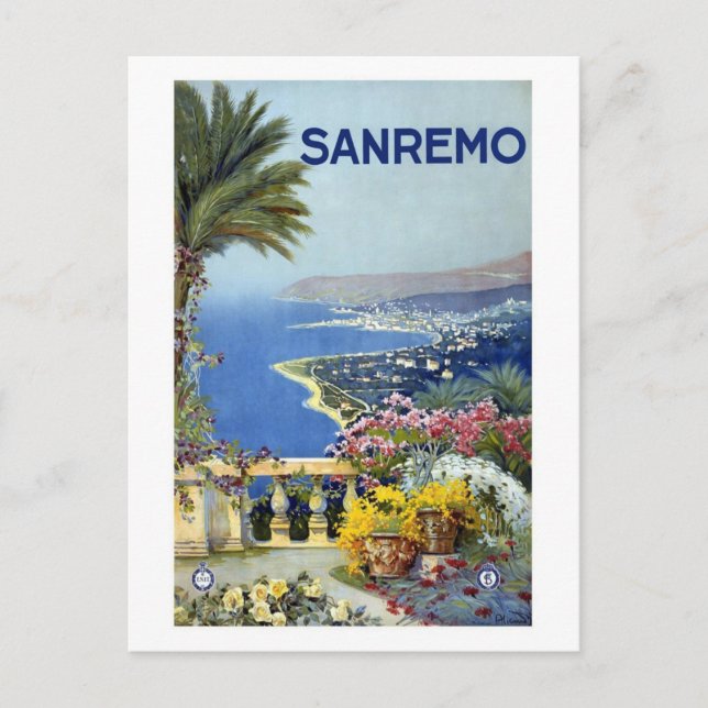 Sanremo Italy Vintage Postcard (Front)