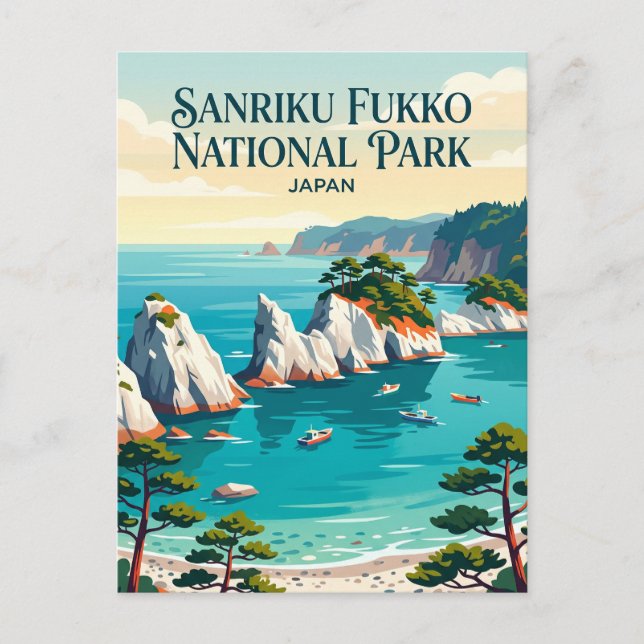 Sanriku Fukko National Park Japan Postcard (Front)