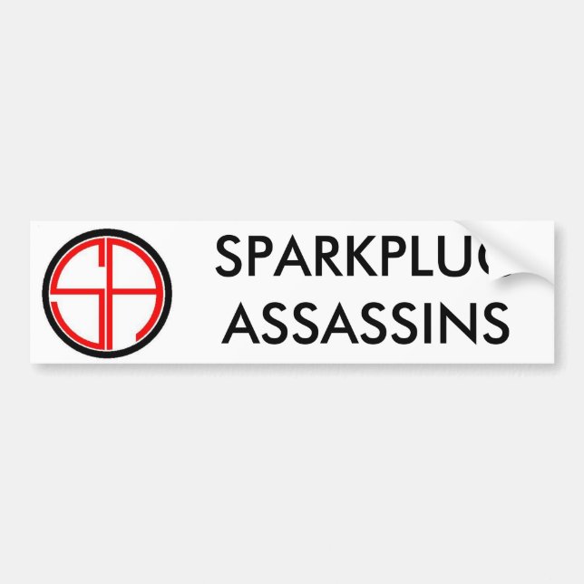 Sans Crosshairs, SPARKPLUGASSASSINS Bumper Sticker (Front)
