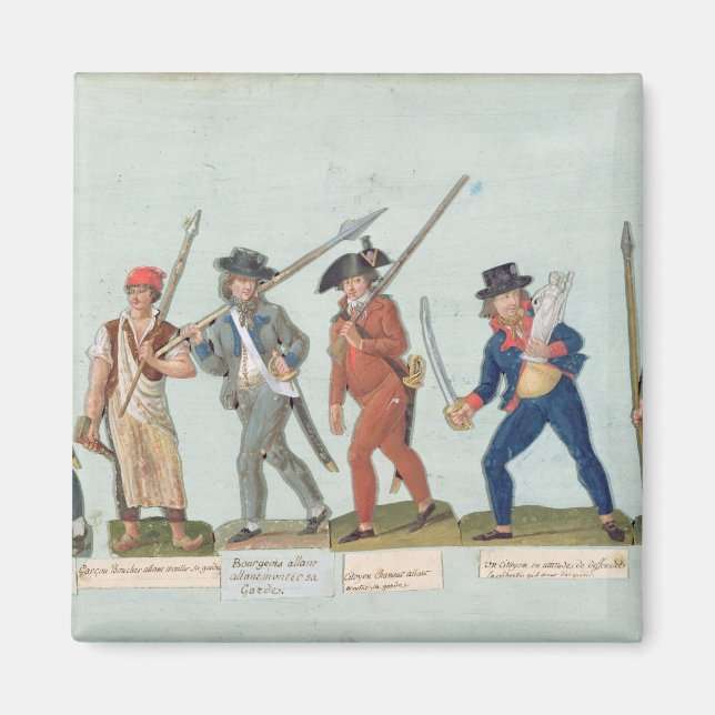 Sans Culotte Lighting his Pipe Magnet (Front)