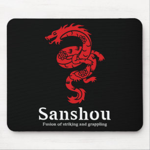 Sanshou Dragon Sanda Chinese Boxing Martial Arts Mouse Pad