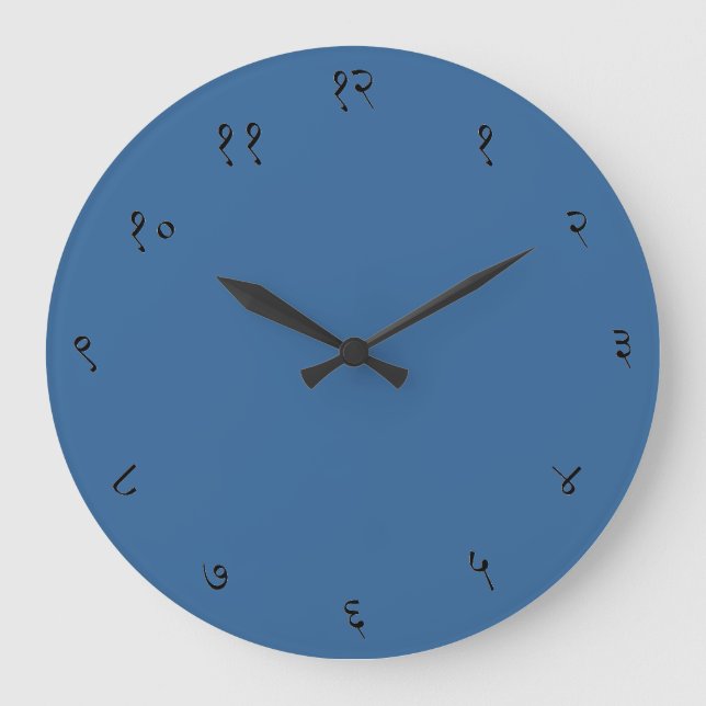 Sanskrit Numerals Wall Clock (Front)