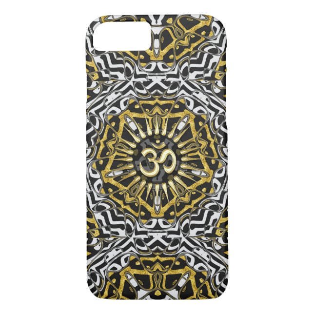 Sanskrit Om Gold Pentagon Wild One iPhone case (Back)