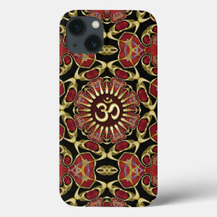 Sanskrit Om Gold + Red Baroque iPad Air Case