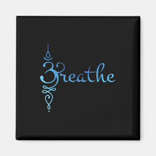 Sanskrit Zen Yoga Meditation Breathing Symbol Magnet