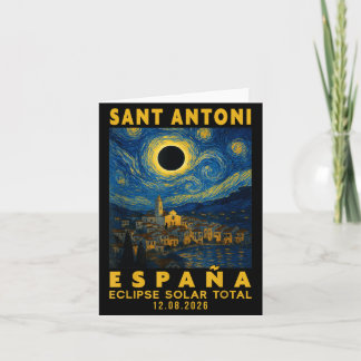 Sant Antoni España Eclipse Solar Total 2026 Card