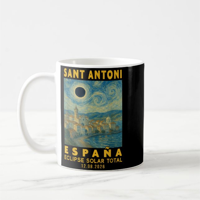 Sant Antoni España Eclipse Solar Total 2026 Coffee Mug (Left)