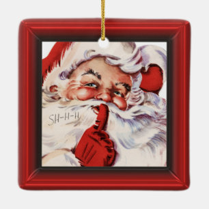 Santa20151101 Ceramic Ornament