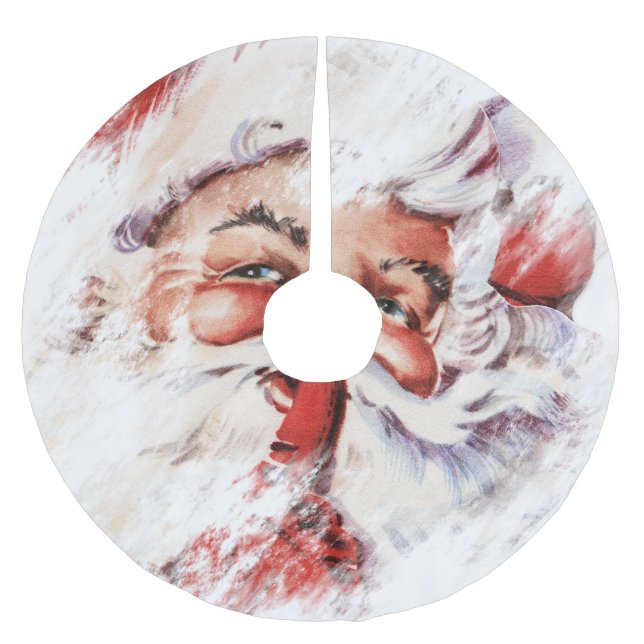 Santa 023 brushed polyester tree skirt (Front)