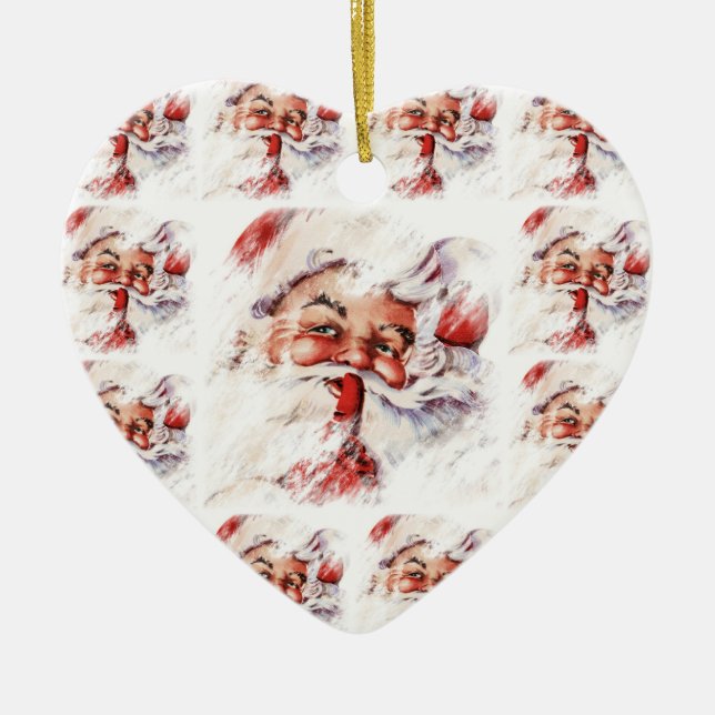 Santa 024 ceramic tree decoration (Front)