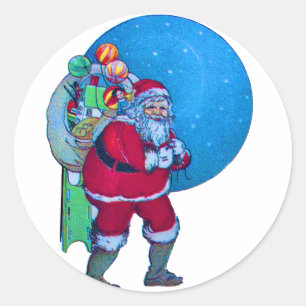 SANTA 3 CLASSIC ROUND STICKER