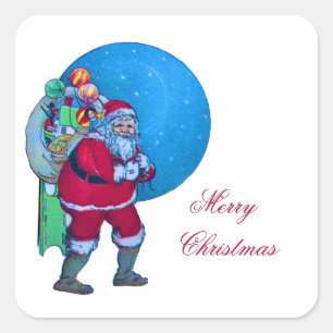 SANTA 3 SQUARE STICKER