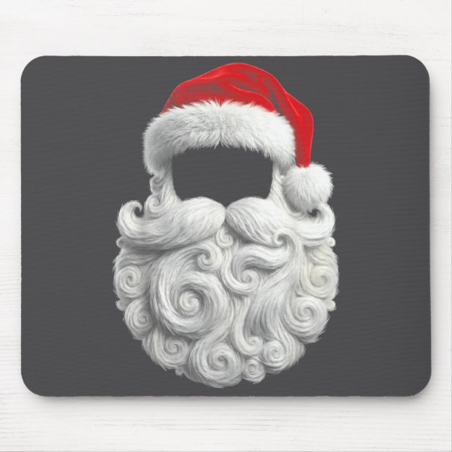 Santa 67 6 7 Six Seven Beard Cool Realistic  Mouse Pad (Front)