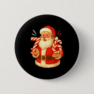 Santa 67 Candy Cane Six Seven Santa Claus Funny Ch 6 Cm Round Badge