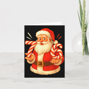 Santa 67 Candy Cane Six Seven Santa Claus Funny Ch Card