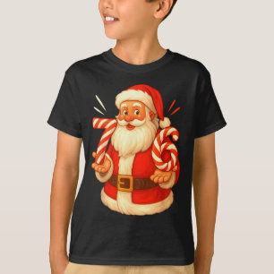Santa 67 Candy Cane Six Seven Santa Claus Funny Ch T-Shirt