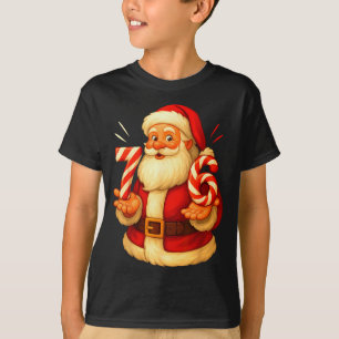 Santa 67 Candy Cane Six Seven Santa Claus Funny Ch T-Shirt