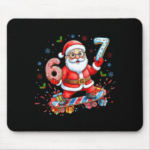 Santa 67 Meme Donut Skateboard Merry Christmas Boy Mouse Pad