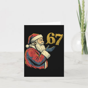 Santa 67 Number Funny Christmas Meme Se Card