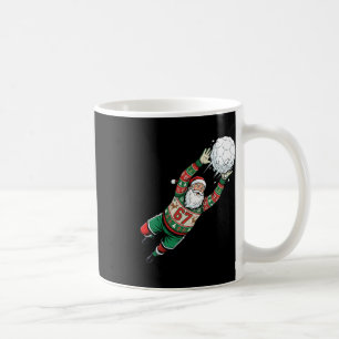 Santa 67 Soccer Goalie Ugly Sweater Funny Christma Coffee Mug
