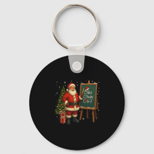 Santa 6-7 Meme Nice Naughty 67 Christmas Brain Rot Key Ring