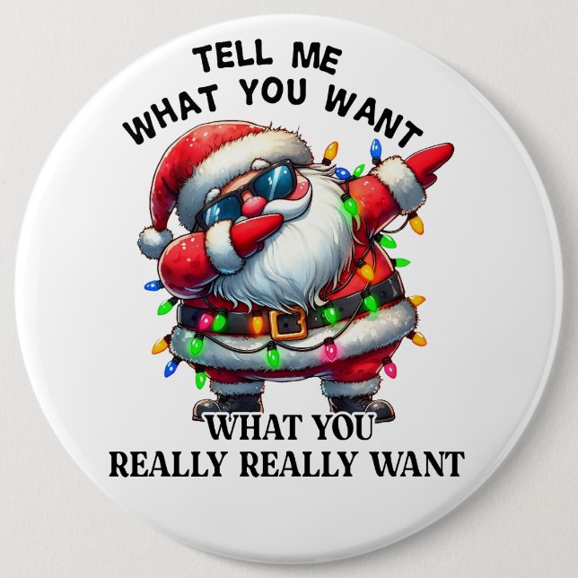 Santa 6 Cm Round Badge (Front)