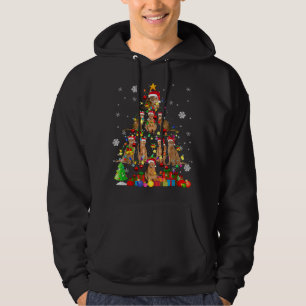 Santa Abyssinian Christmas Tree Xmas Lights Santa  Hoodie