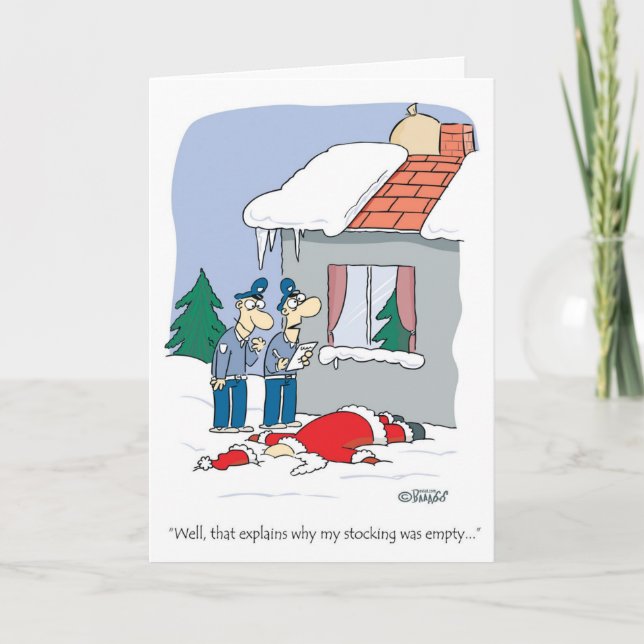 Santa accident holiday card (Front)