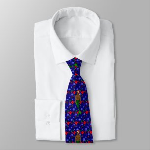 santa african black merman ugly xmas mermaid gifts tie