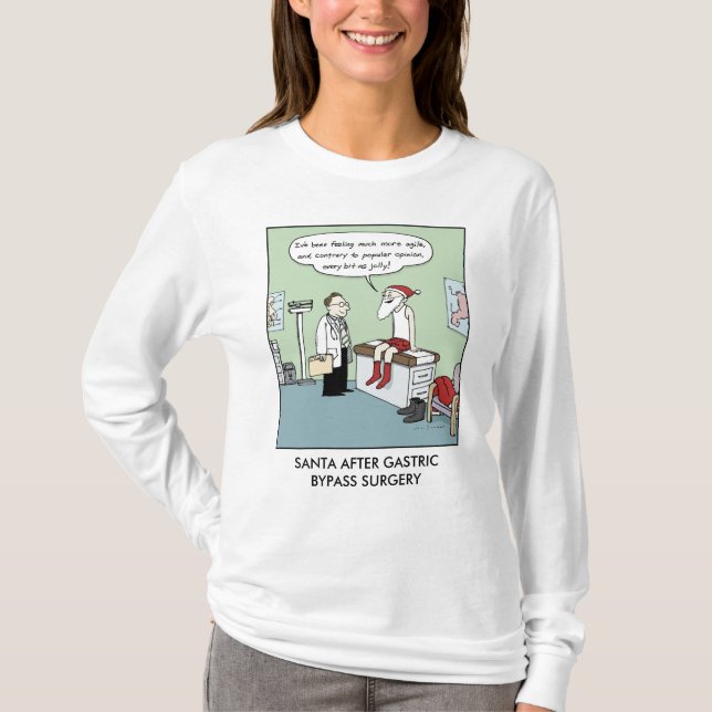 Santa After Gastric Bypass Surgery T-Shirt (Front)