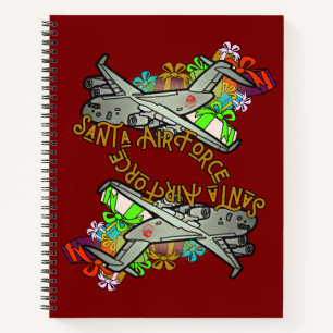 Santa, Air Force, Army Notebook