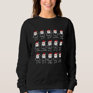 Santa Algebra Dance Graph Math Teacher Equation X  Sweatshirt