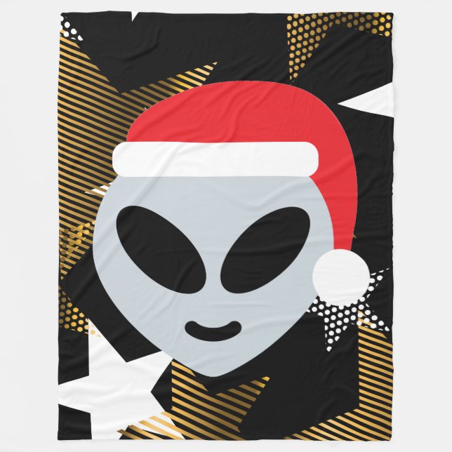 santa alien emoji blanket (Front)