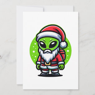 Santa Alien Holiday Card