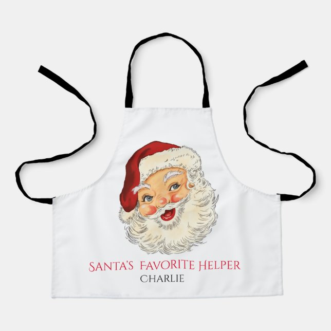 Santa All-Over Print Apron for Kids (Front)