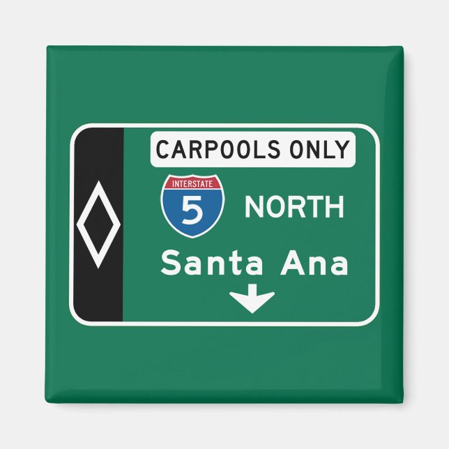 Santa Ana, CA Road Sign Magnet (Front)