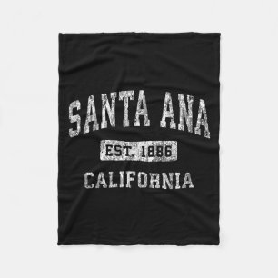 Santa Ana California Ca Vintage Established  Fleece Blanket