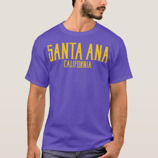 Santa Ana California CA Vintage Text Amber Print  T-Shirt