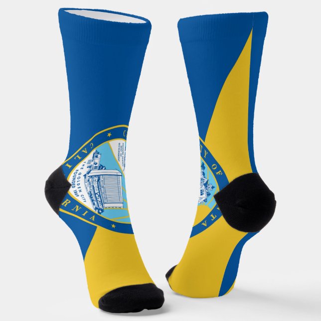 Santa Ana (California) city flag Socks (Angled)
