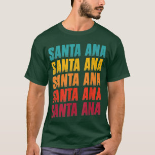 Santa Ana California Souvenir Retro Vintage Santa T-Shirt