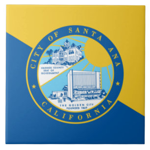 Santa Ana city flag Tile