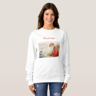 Santa and boy vintage nostalgia Christmas Sweatshirt